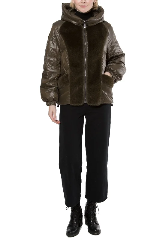 CALHOUN - Faux Mink Fur Down Jacket