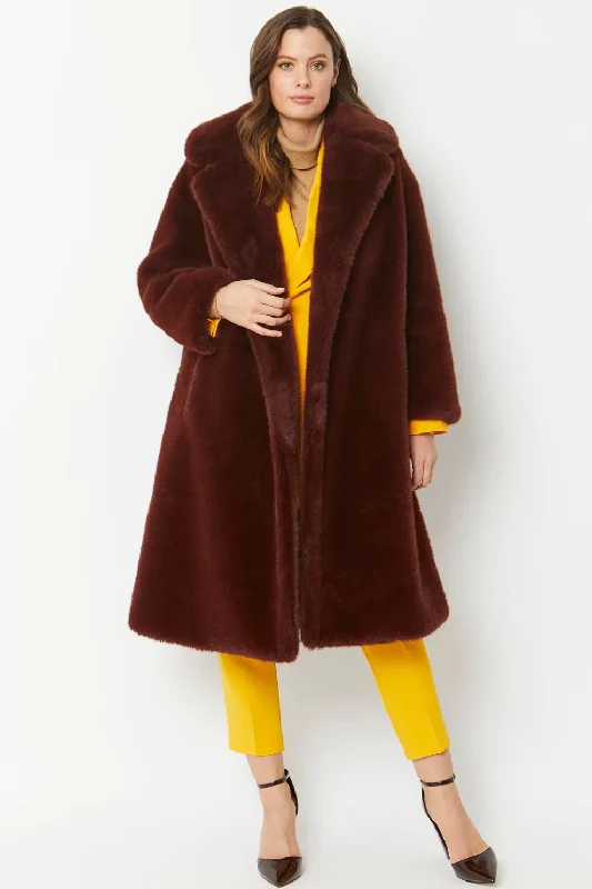 Chocolate Faux Fur Coat