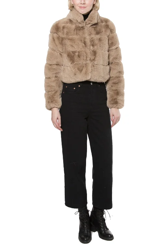 DEVON - Cropped Fur Jacket