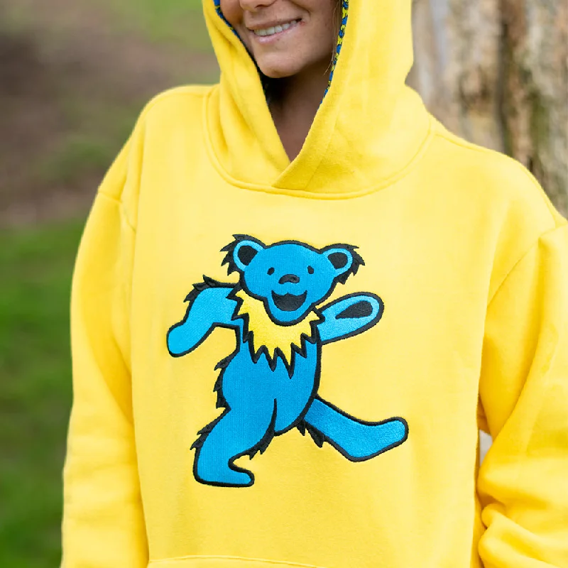 Grateful Dead | Classic Pullover Hoodie | Blue Bear in Yellow