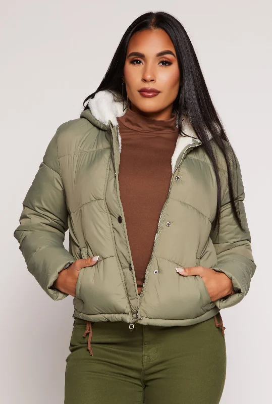 Faux Fur Lined Puffer Jacket