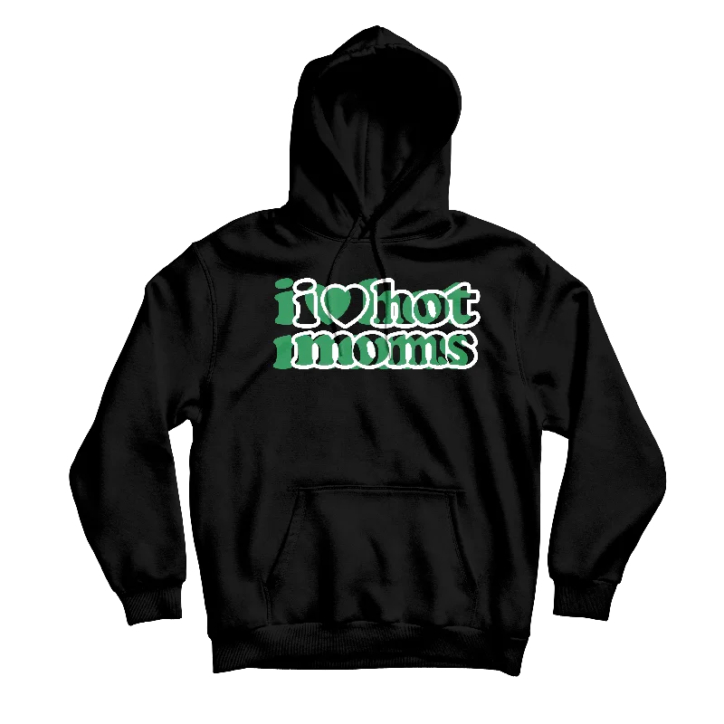 I Heart Hot Moms Phased Black Hoodie