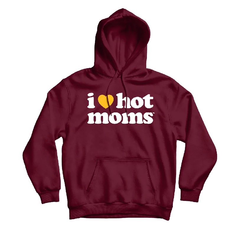 I Heart Moms Maroon Hoodie