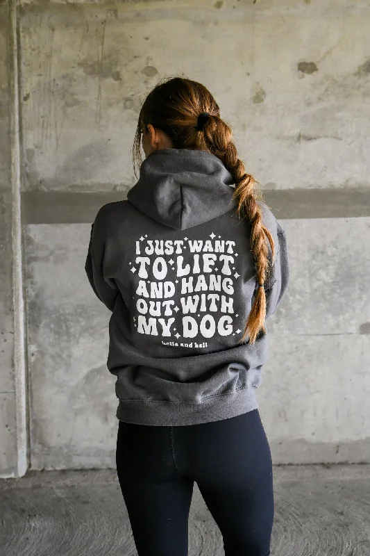 I Just Want to Lift and Hang Out with my Dog - Unisex Fleece Hoodie