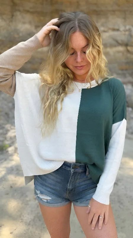 Relaxed Colorblock Sweater