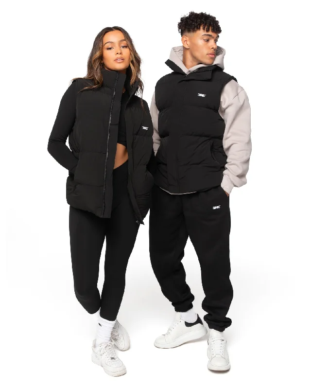 Unisex Puffer Vest - Black