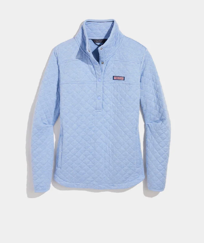 Vineyard Vines Women's Quilted Dreamcloth® Shep Shirt™ - Calm Water Heather