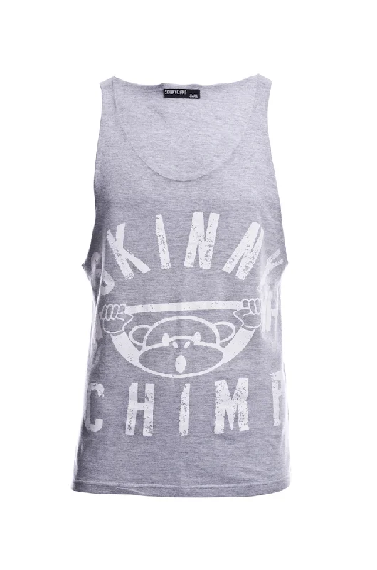 Classic Raw Cut Unisex Gym Vest- Grey White