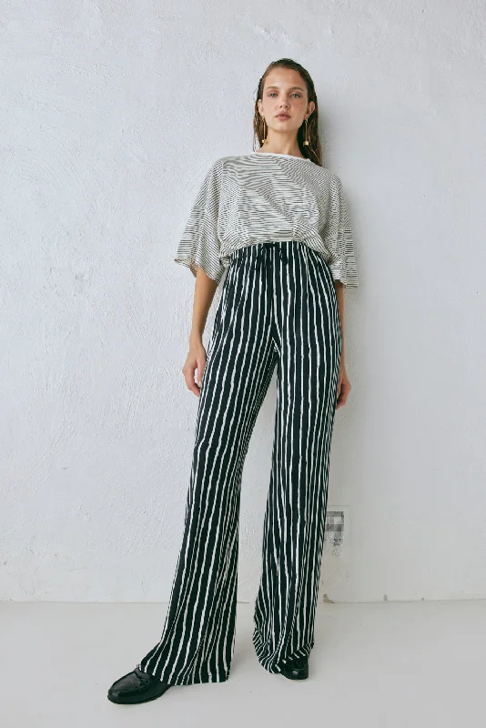 Rieti Pants Black Stripe