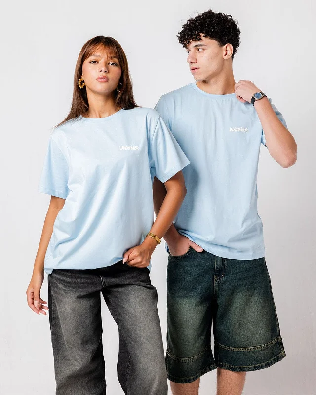 Baby Blue IYS Printed Regular Tee