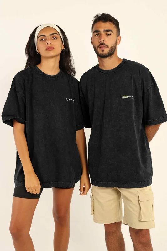 Black Acid Washed Oversized Tee