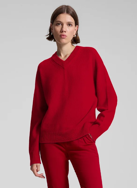 Calven Cashmere V Neck Sweater