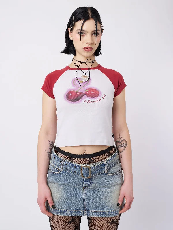 Cherry Pop! Raglan Baby Tee