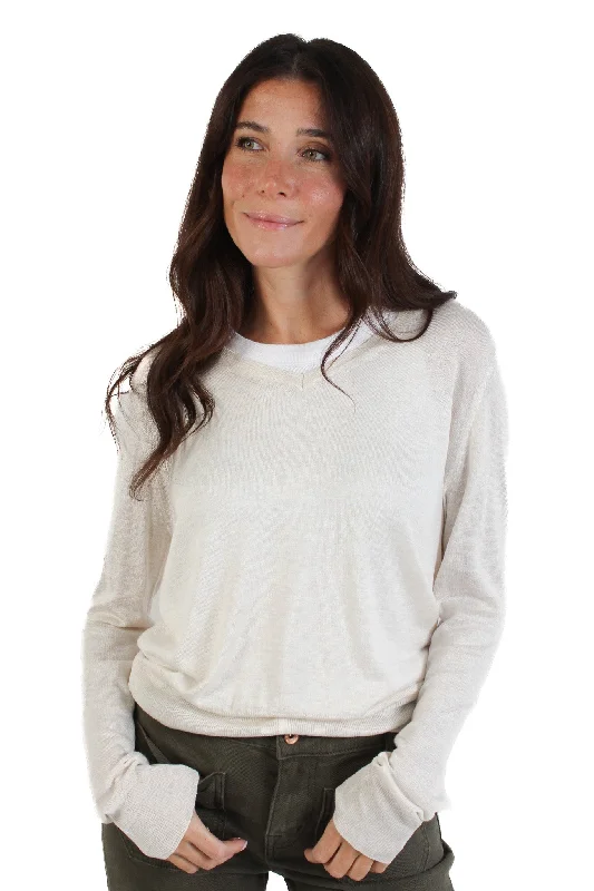 Ivory V-neck Sweater