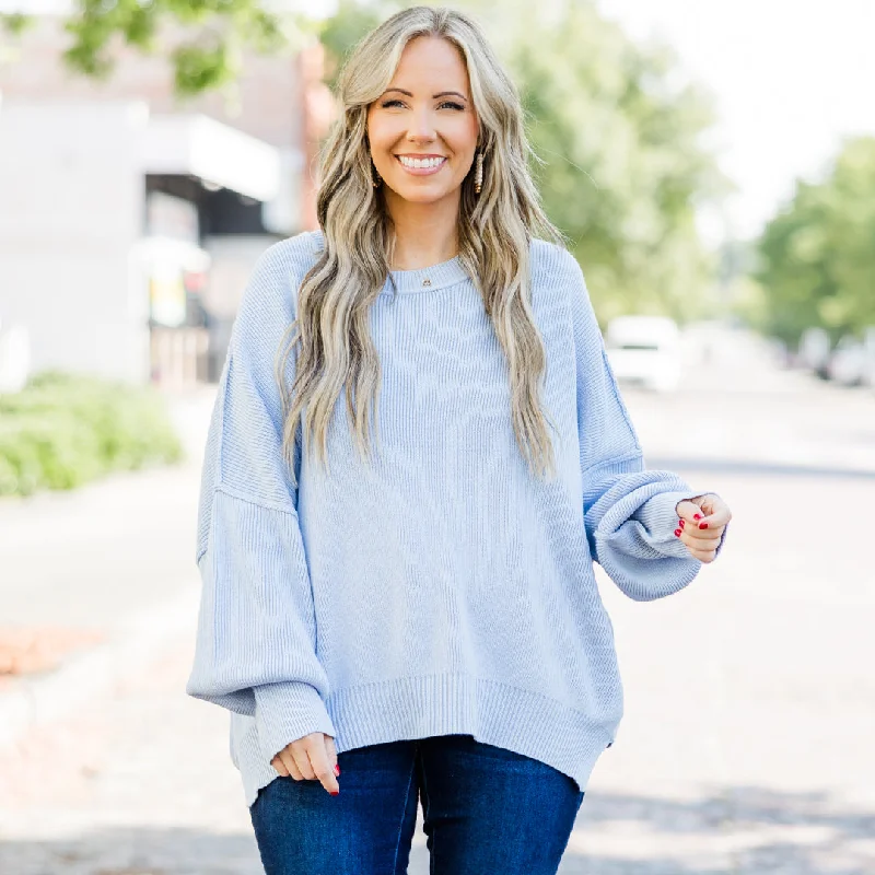 Magically Perfect Sweater, Light Blue