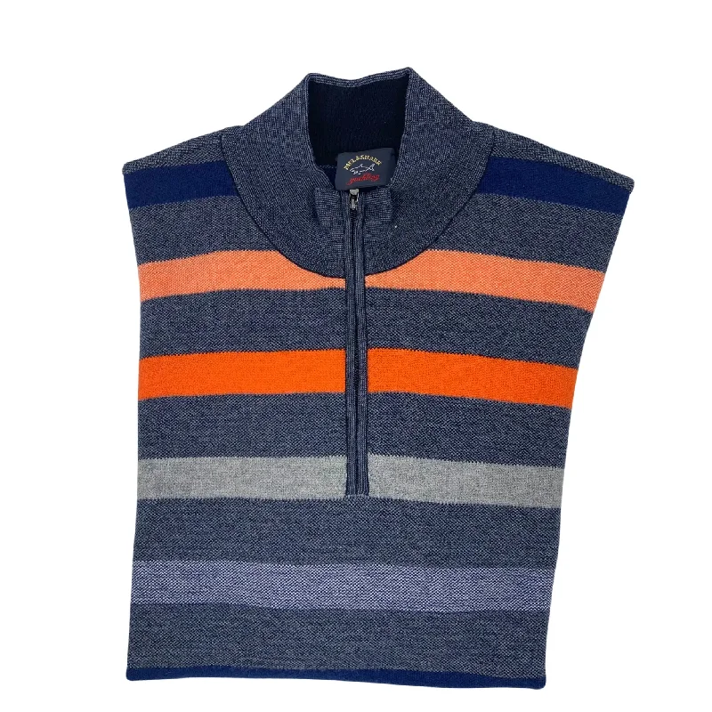 Paul and Shark Stripe Zip Mock