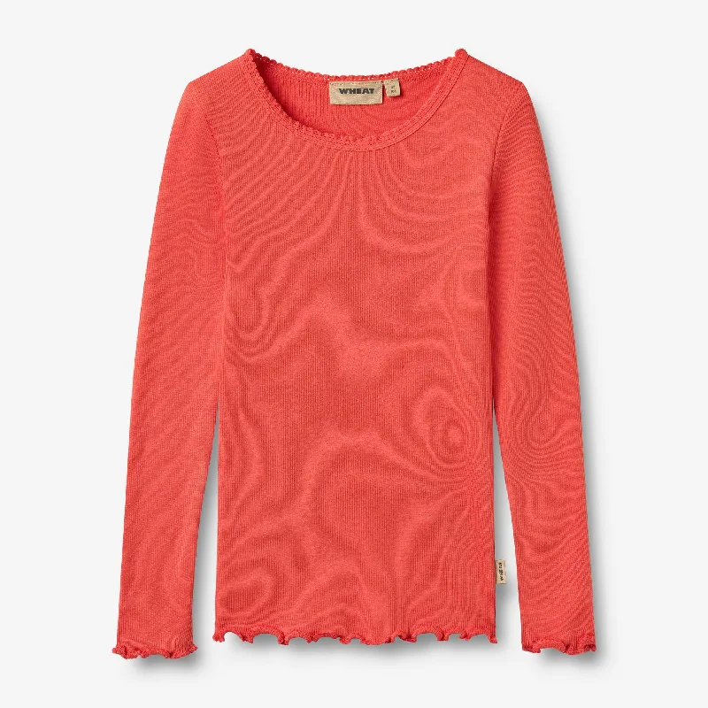 Rib T-Shirt L/S Reese - candy red