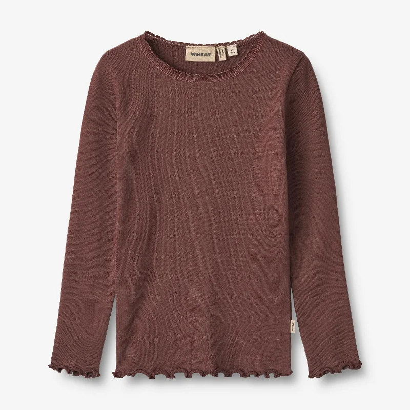 Rib T-Shirt L/S Reese - eggplant