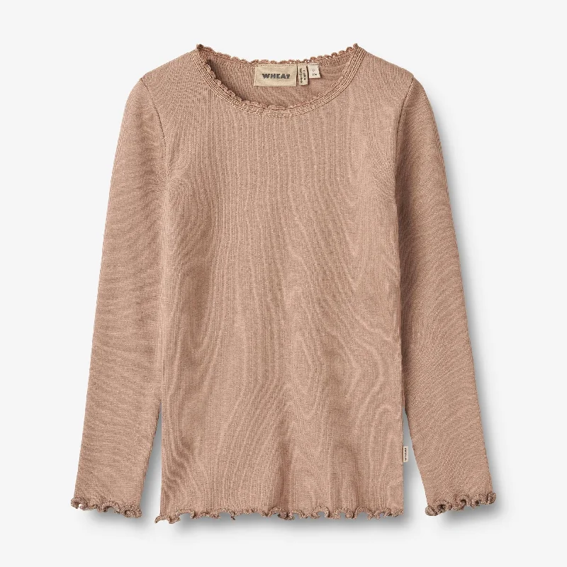 Rib T-Shirt L/S Reese - nougat rose