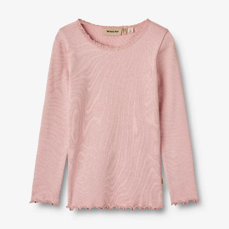 Rib T-Shirt L/S Reese - rose frost