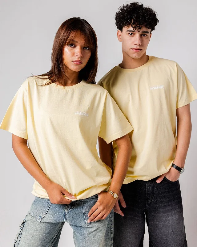 Yellow IYS Printed Regular Tee