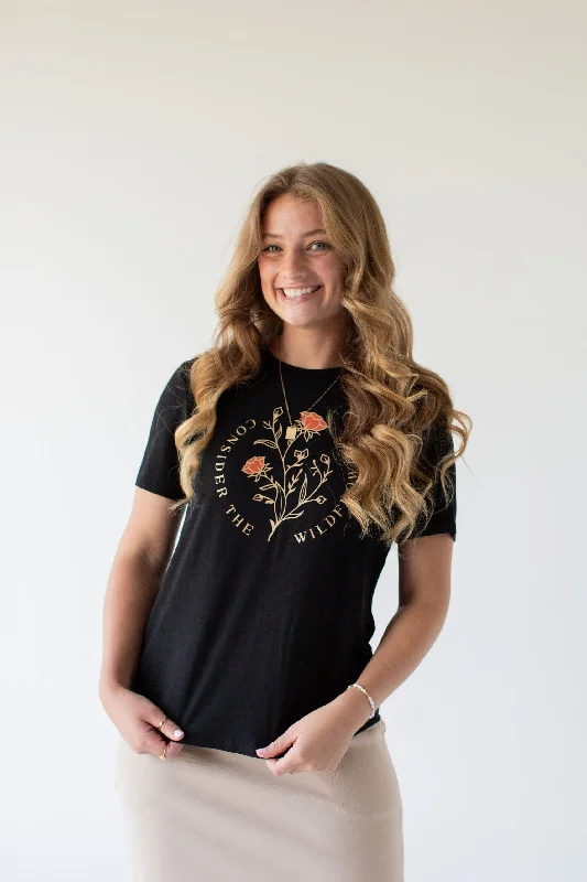 'Consider the Wildflowers' Bamboo Blend Graphic Tee