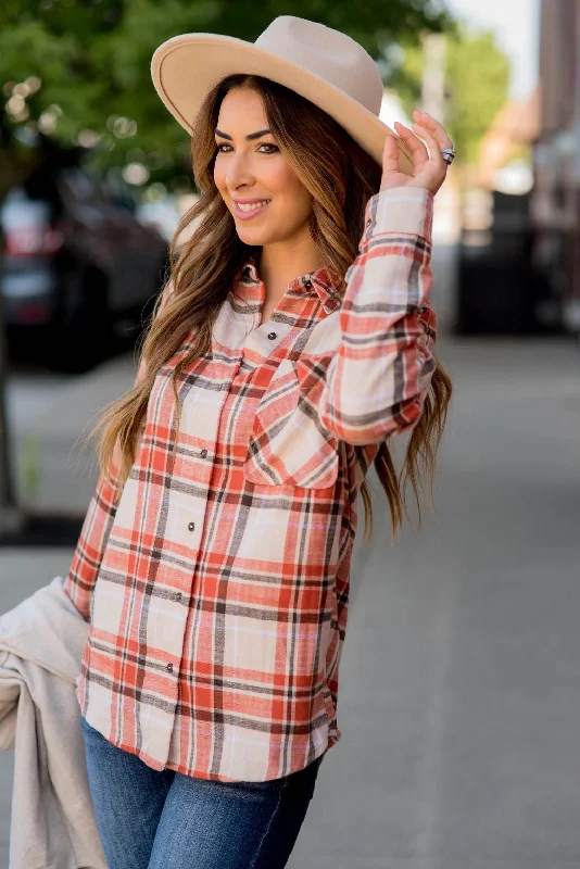 Festive Fall Plaid Button Up