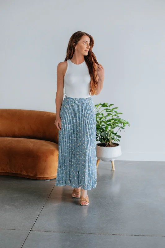 Julia Maxi Skirt - Sky Blue