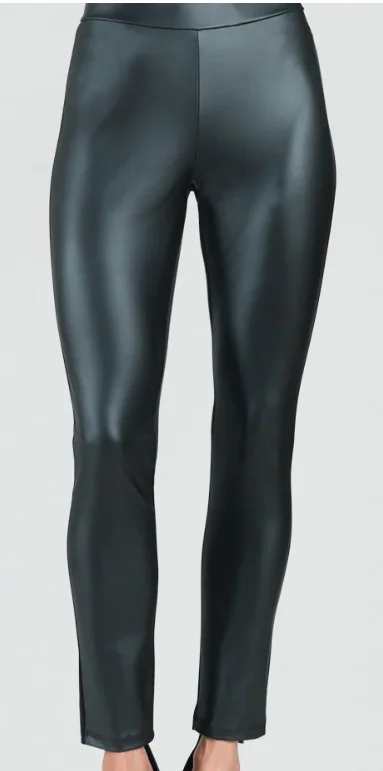 Clara Black Faux Leather Legging