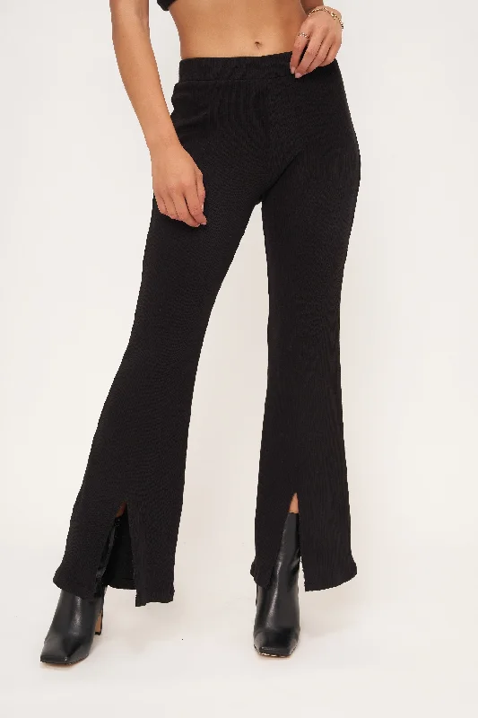 Dylan Front Slit Rib Pant