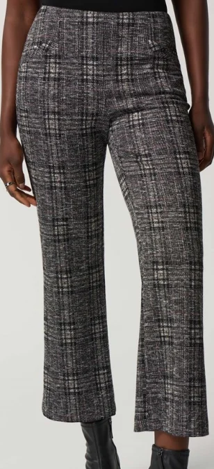 Joseph Ribkoff Plaid Jacquard Cropped Pant