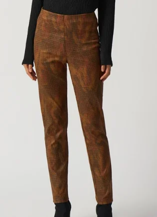 Joseph Ribkoff Slim Fit Houndstooth Pants