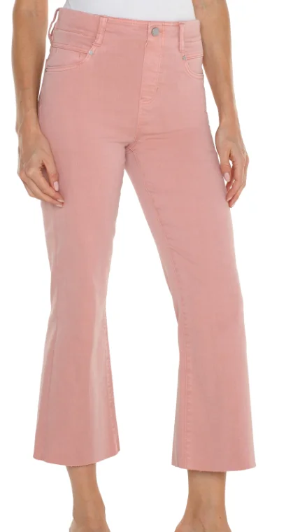 Liverpool  Rose Blush gia glider crop flare w back plt