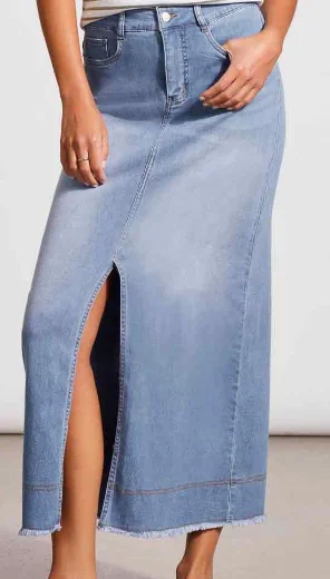 Tribal Full Length Denim Skirt